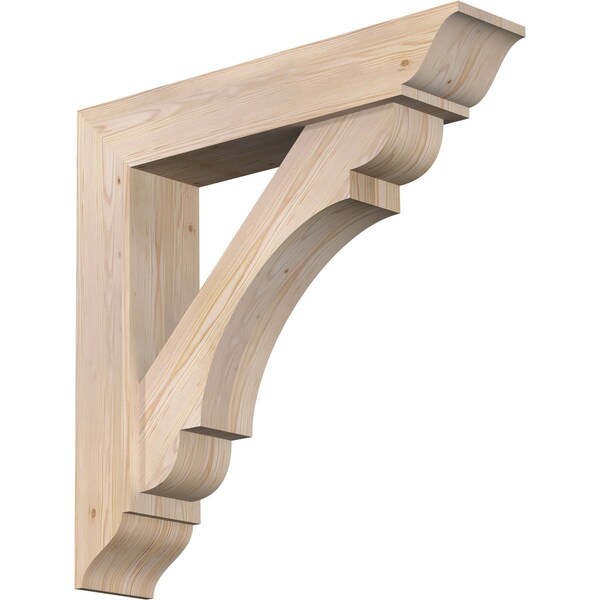 Ekena Millwork Olympic Traditional Smooth Bracket w/ Offset Brace, Douglas Fir, 7 1/2"W x 36"D x 36"H BKT0806X36X36OLY01SDF - main